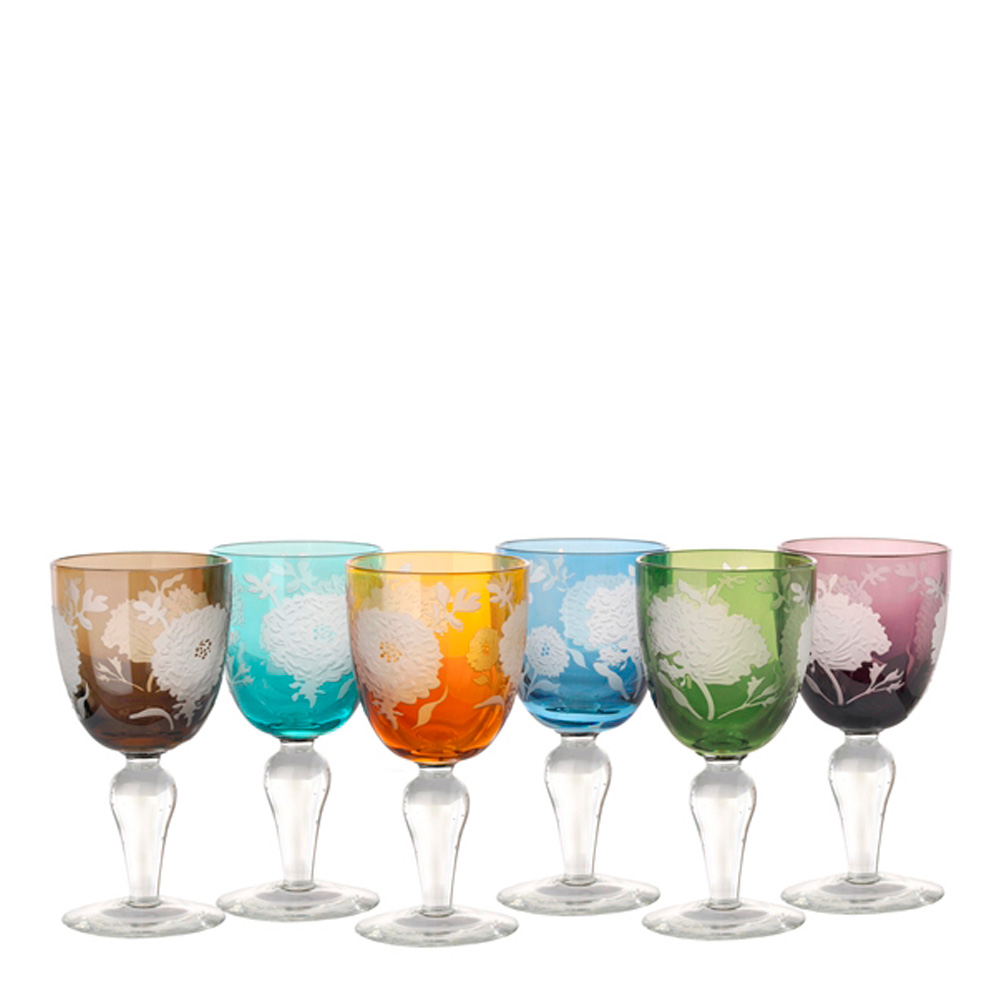 Peony Vinglas 6-pack Multi
