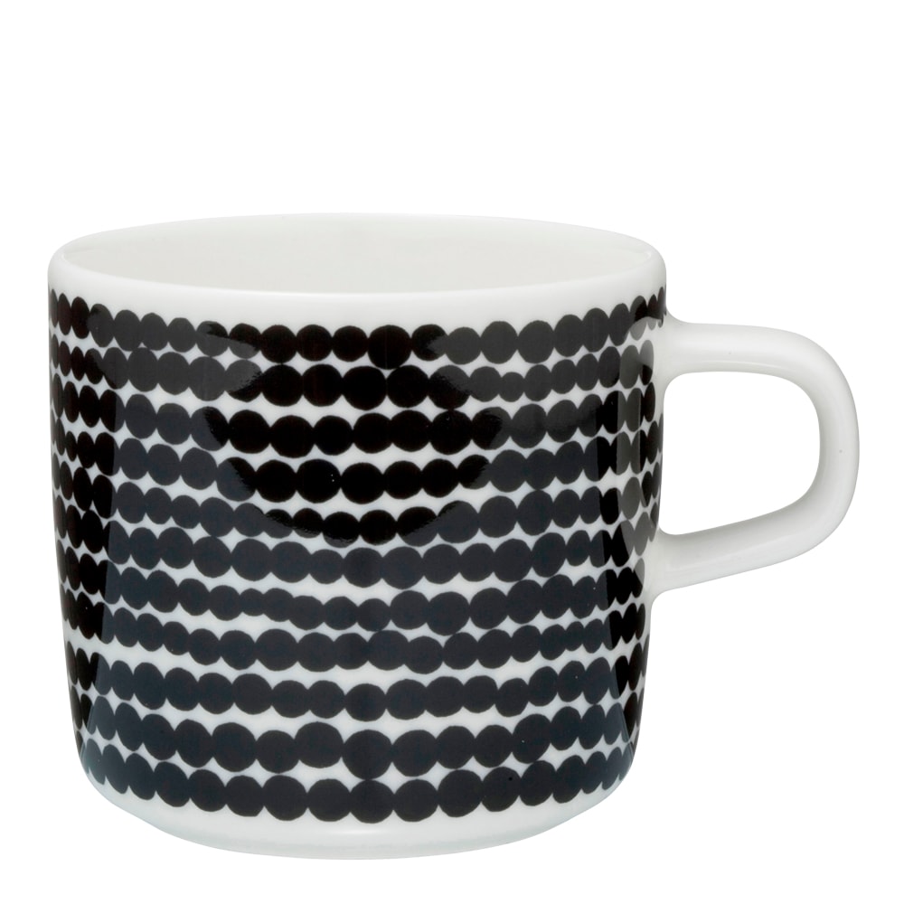 Räsymatto Kaffemugg Svart liten prick 20 cl