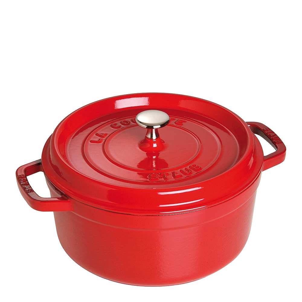 Gryta 3,8 L rund Röd