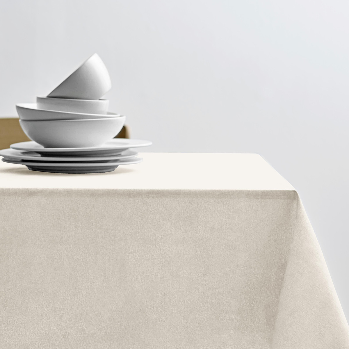 Pure Linen Duk 160x160 cm Ecru