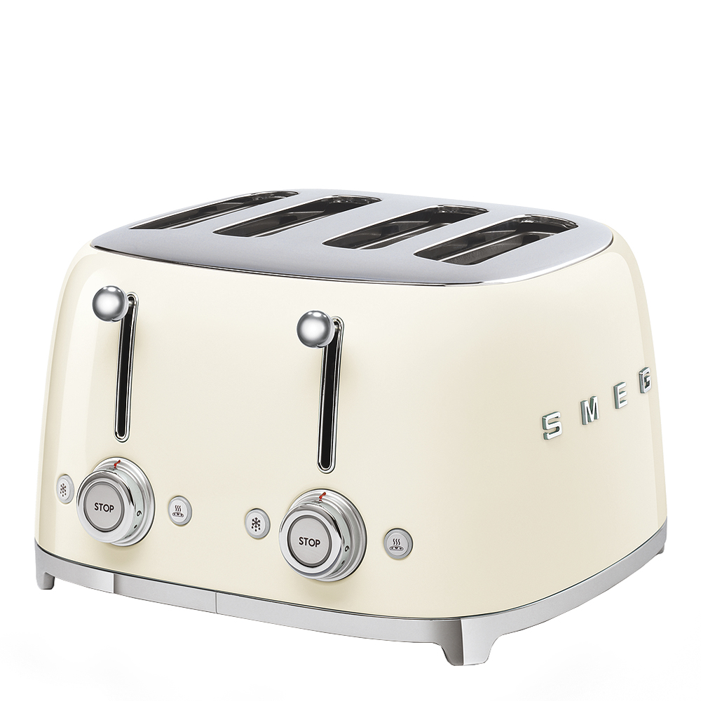 Smeg 50's style Brödrost 4 skivor kvadrat Creme