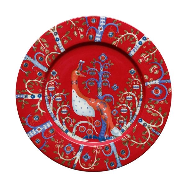 Taika Tallrik flat 22 cm Röd