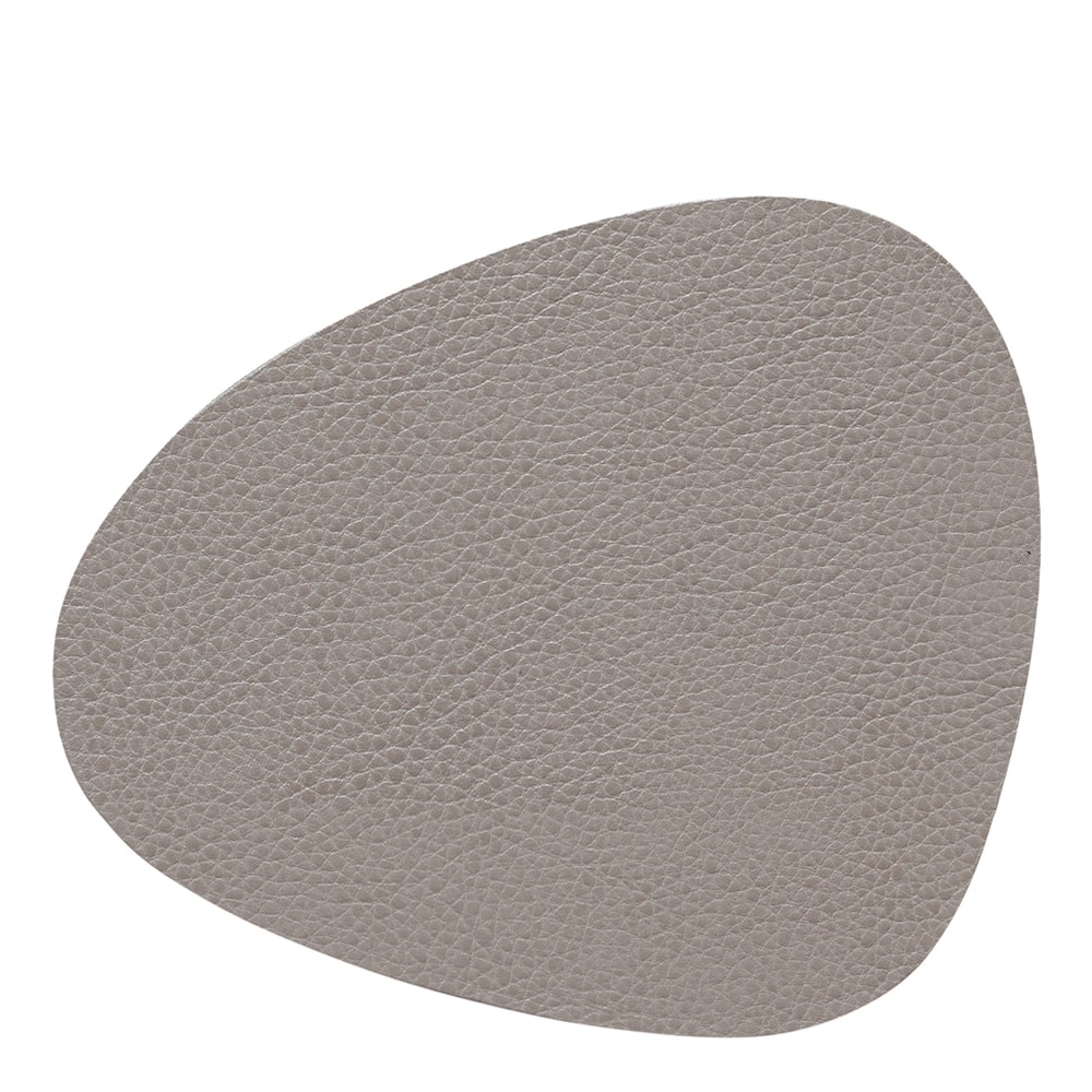 Leather Serene Curve Glasunderlägg 11x13 cm Ash