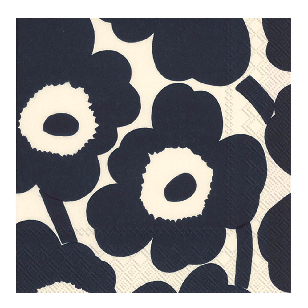 Servett Unikko 33x33cm 20-pack Mörkblå