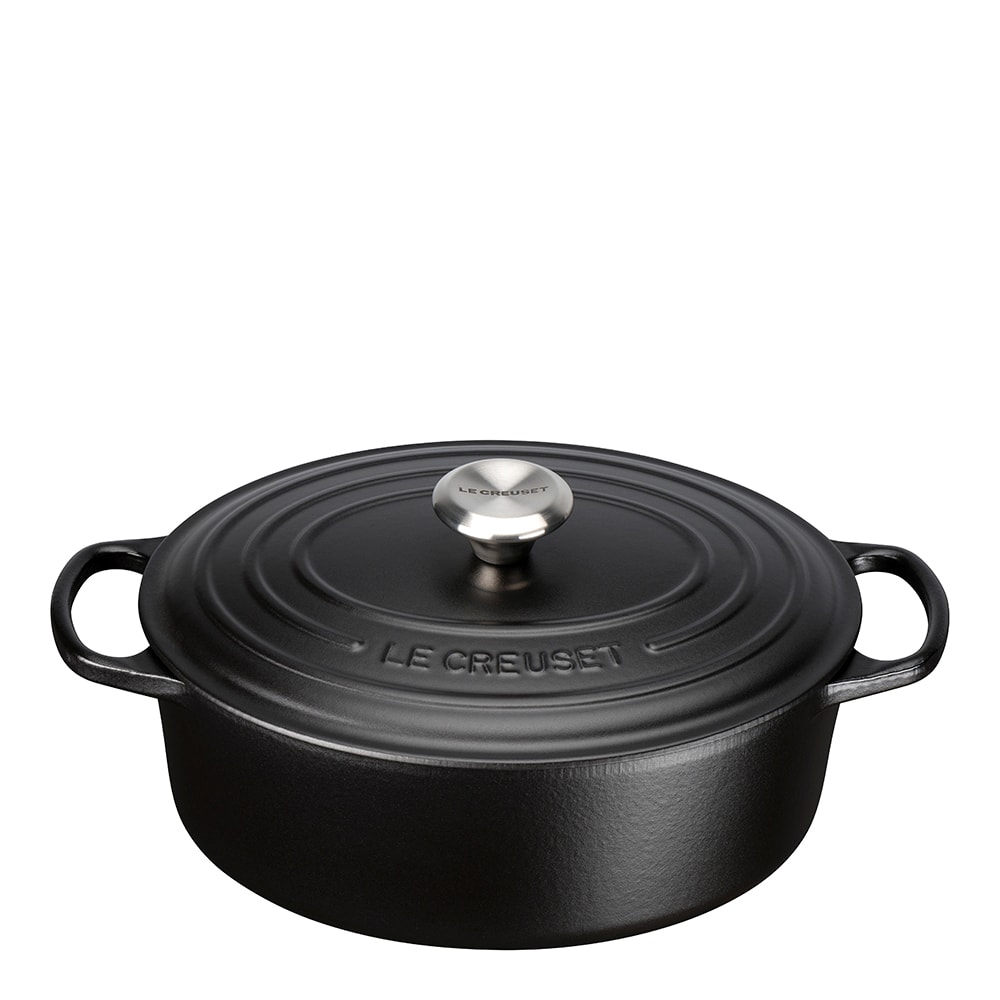 Signature Gjutjärnsgryta oval 31 cm 6,3 L Matt Svart