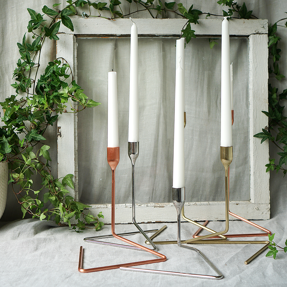 Puzzle Ljusstake 20 cm Guld