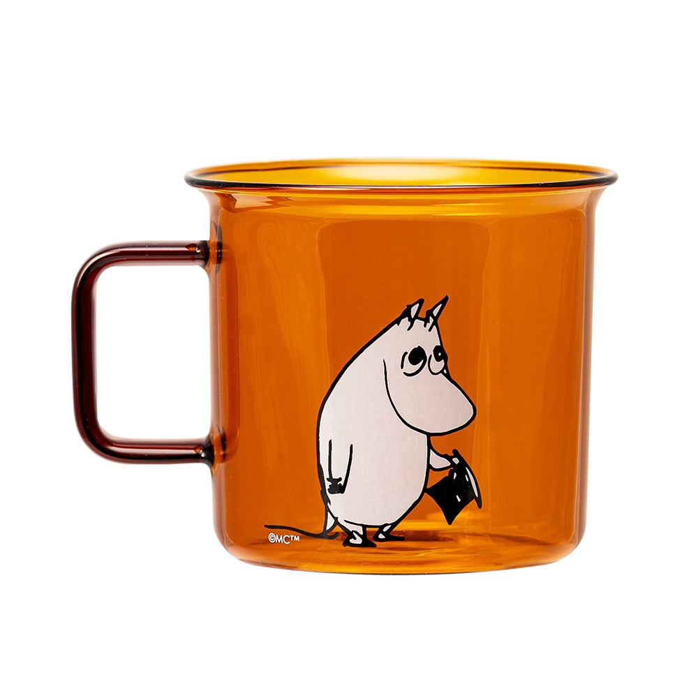 Mumin Glasmugg Muminpappan 35 cl Bärnsten