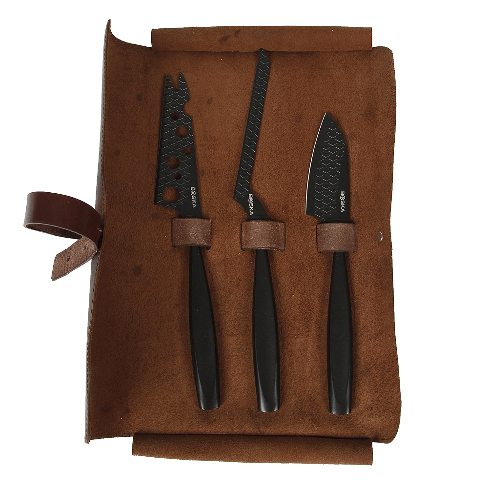 Monaco+ Ostkniv Mini 3-pack Svart