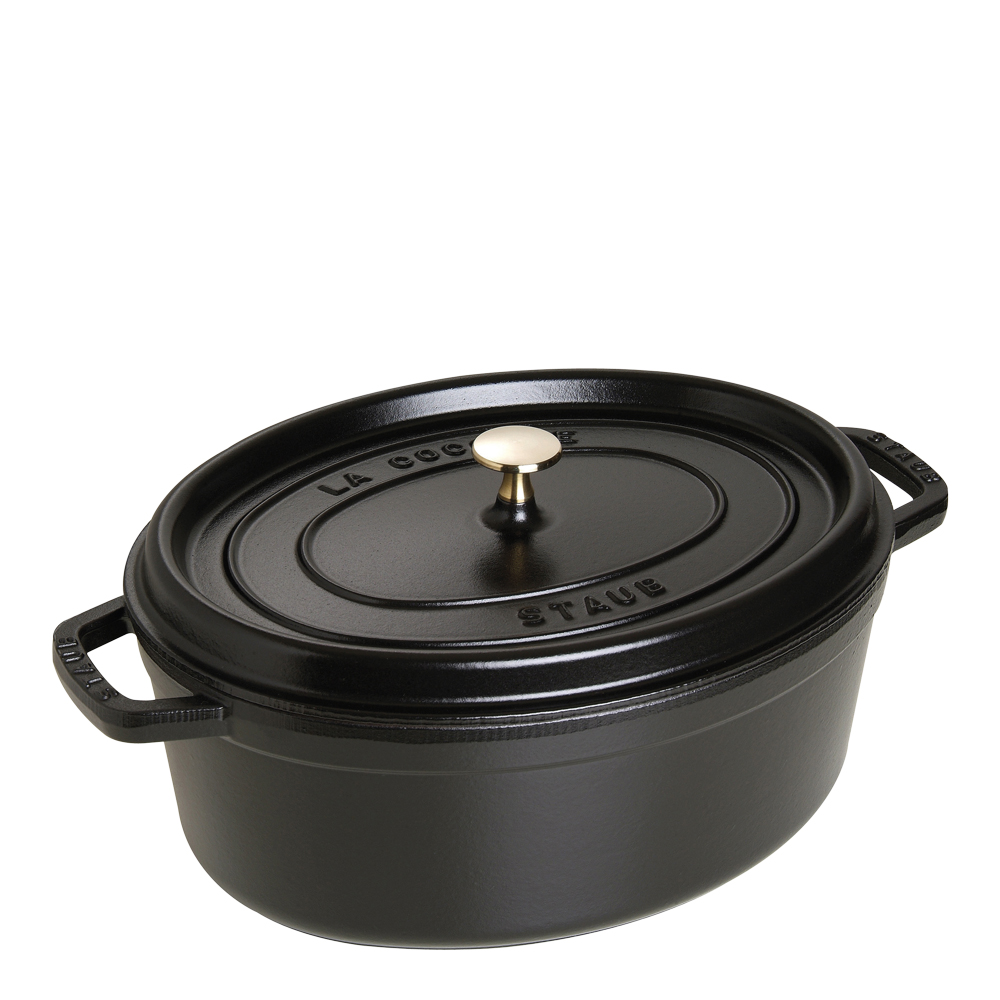 Gryta 6,7 L oval Svart