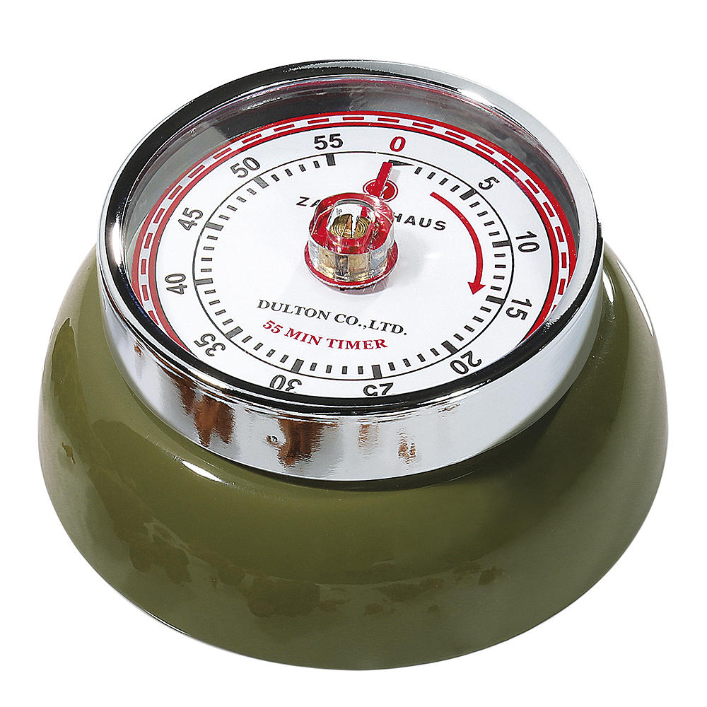 Retro Collection Timer med magnet Olivgrön
