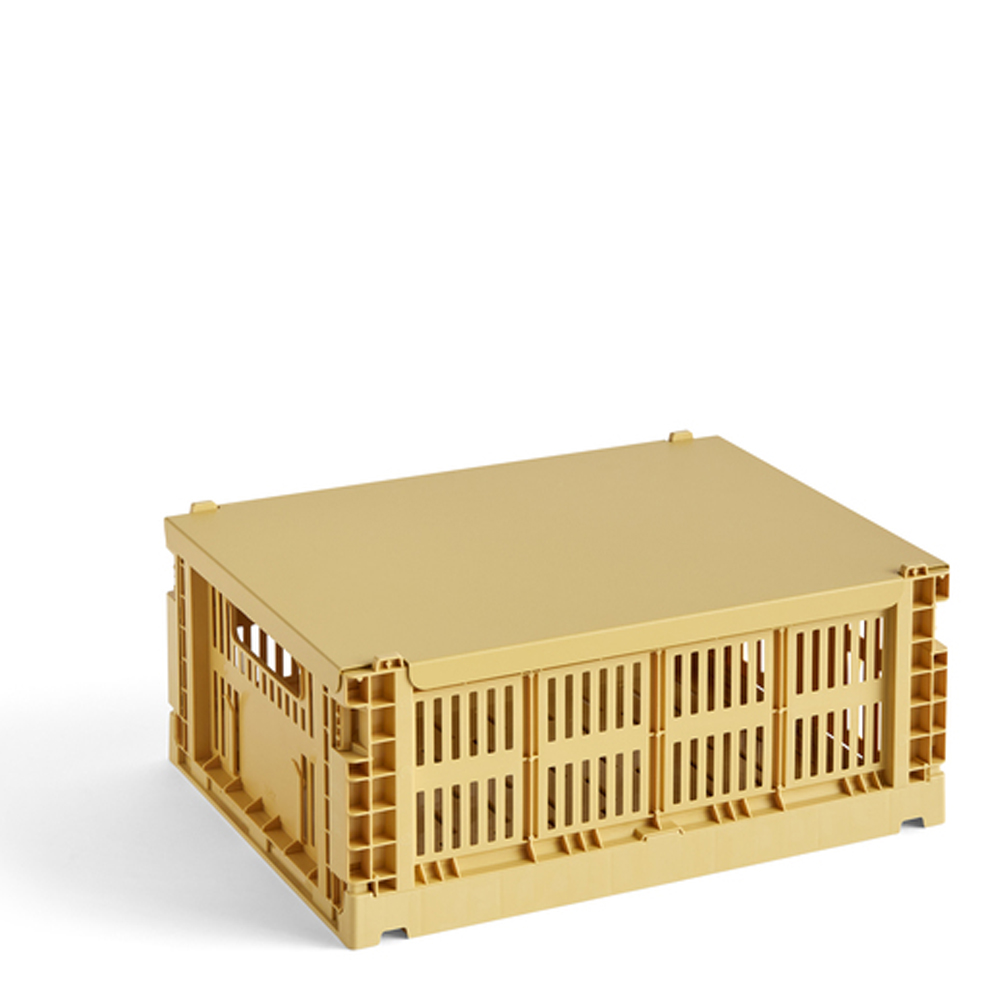 HAY Colour Crate Lock till förvaringslåda Medium Golden Yellow
