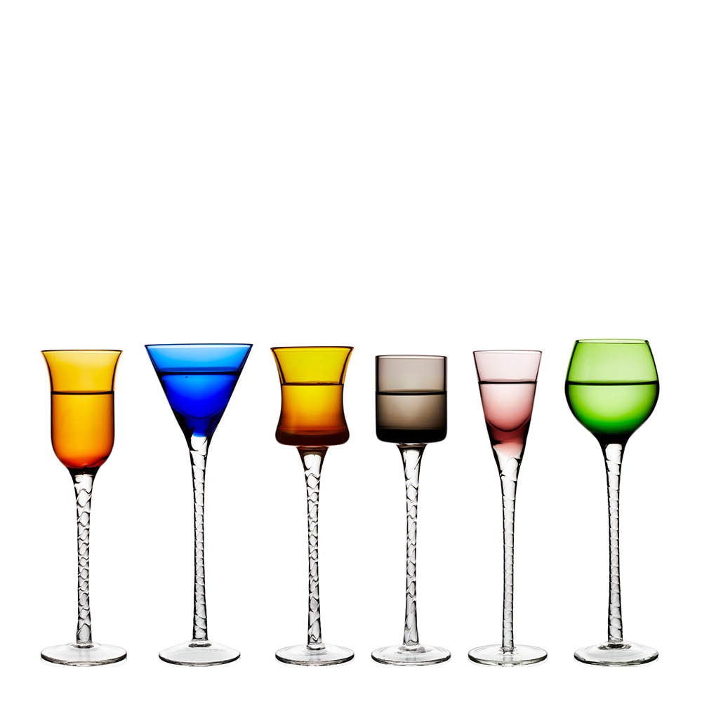 Snapsglas London 18 cm 6-pack Flerfärgad