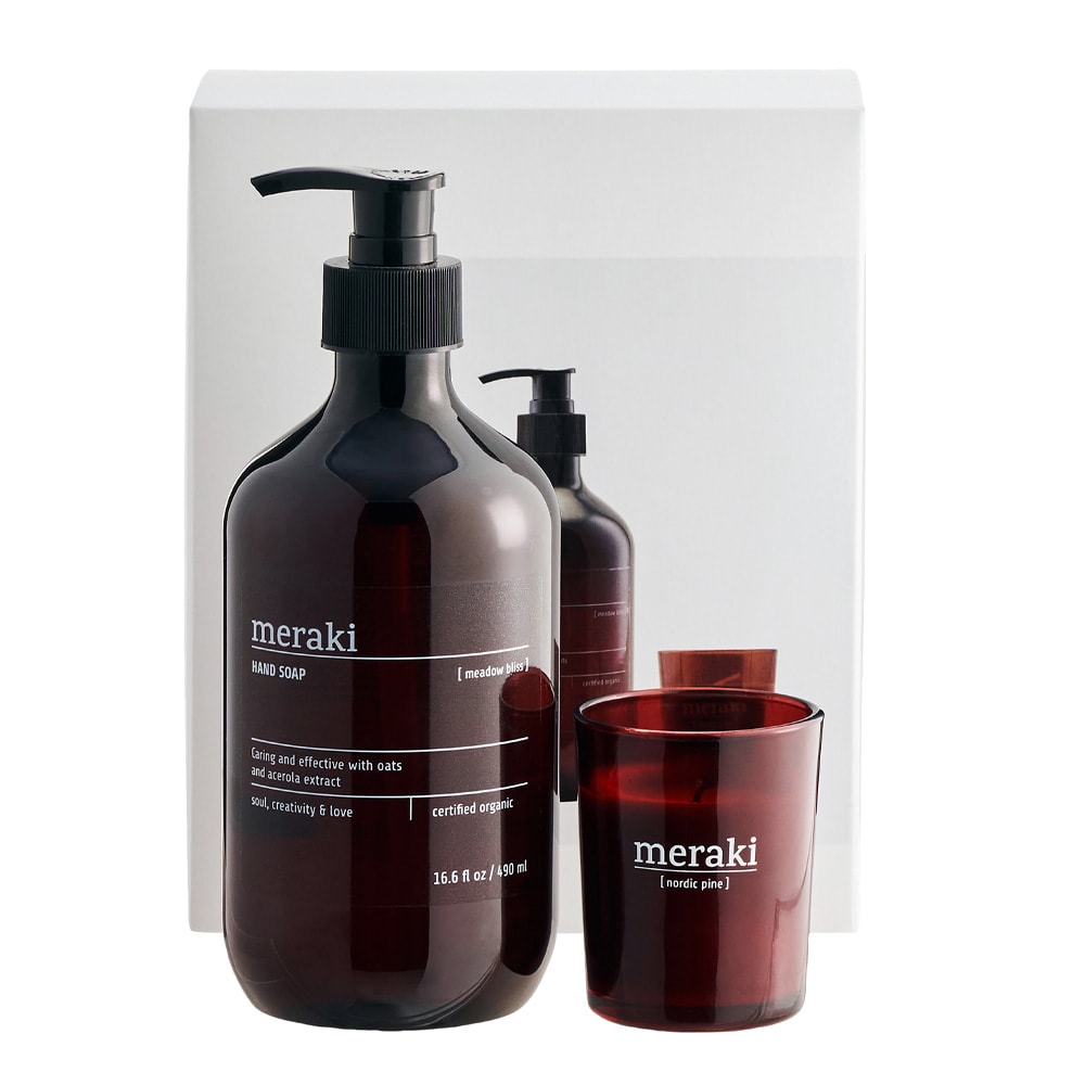 Home Presentask Handtvål 490 ml och Doftljus Brun