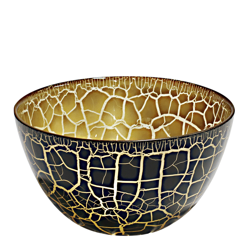 Croco Skål 21 cm Svart/Guld