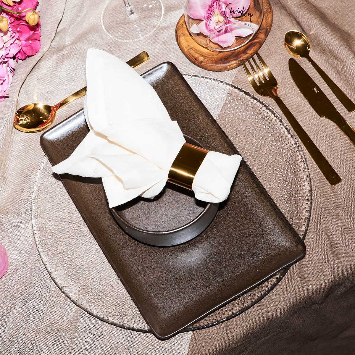 Raw Tallrik rektangulär 31,5x20 cm Brun Metallic