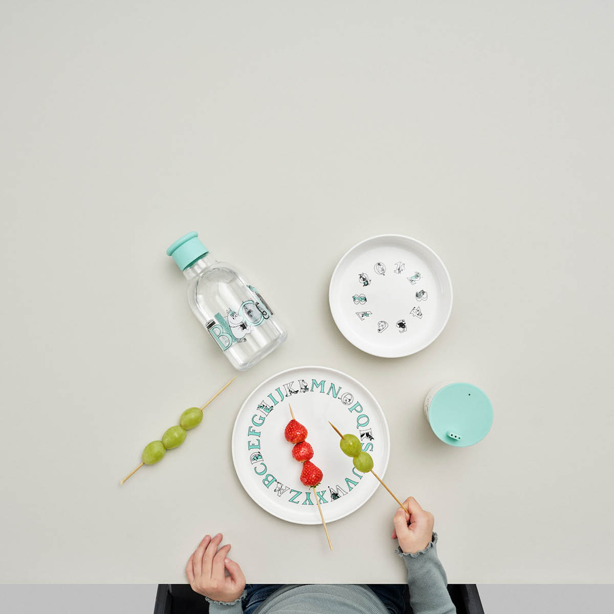 Moomin ABC Tallrik Djup 15 cm Vit/Turqouise