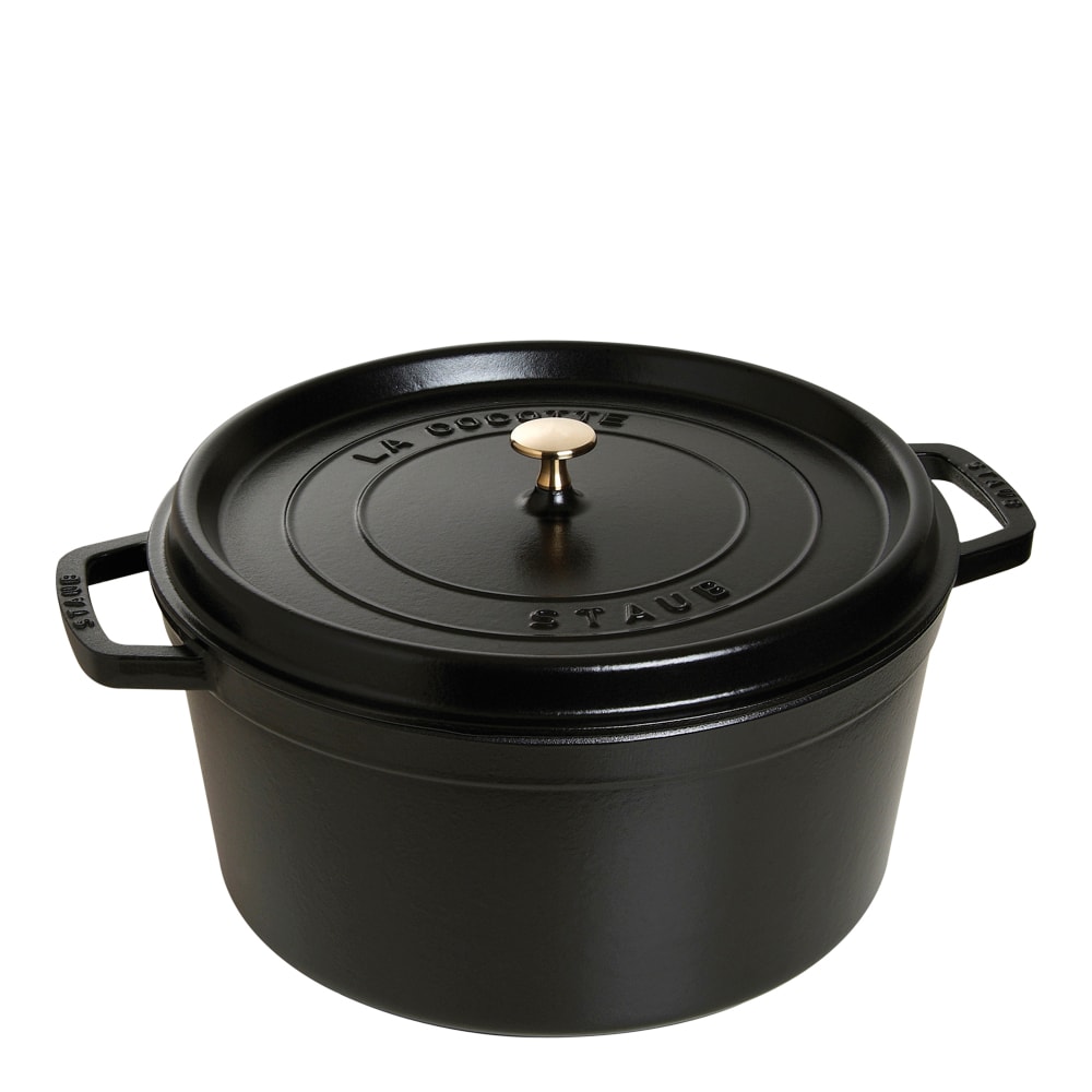 Gryta 12,6 L rund Svart