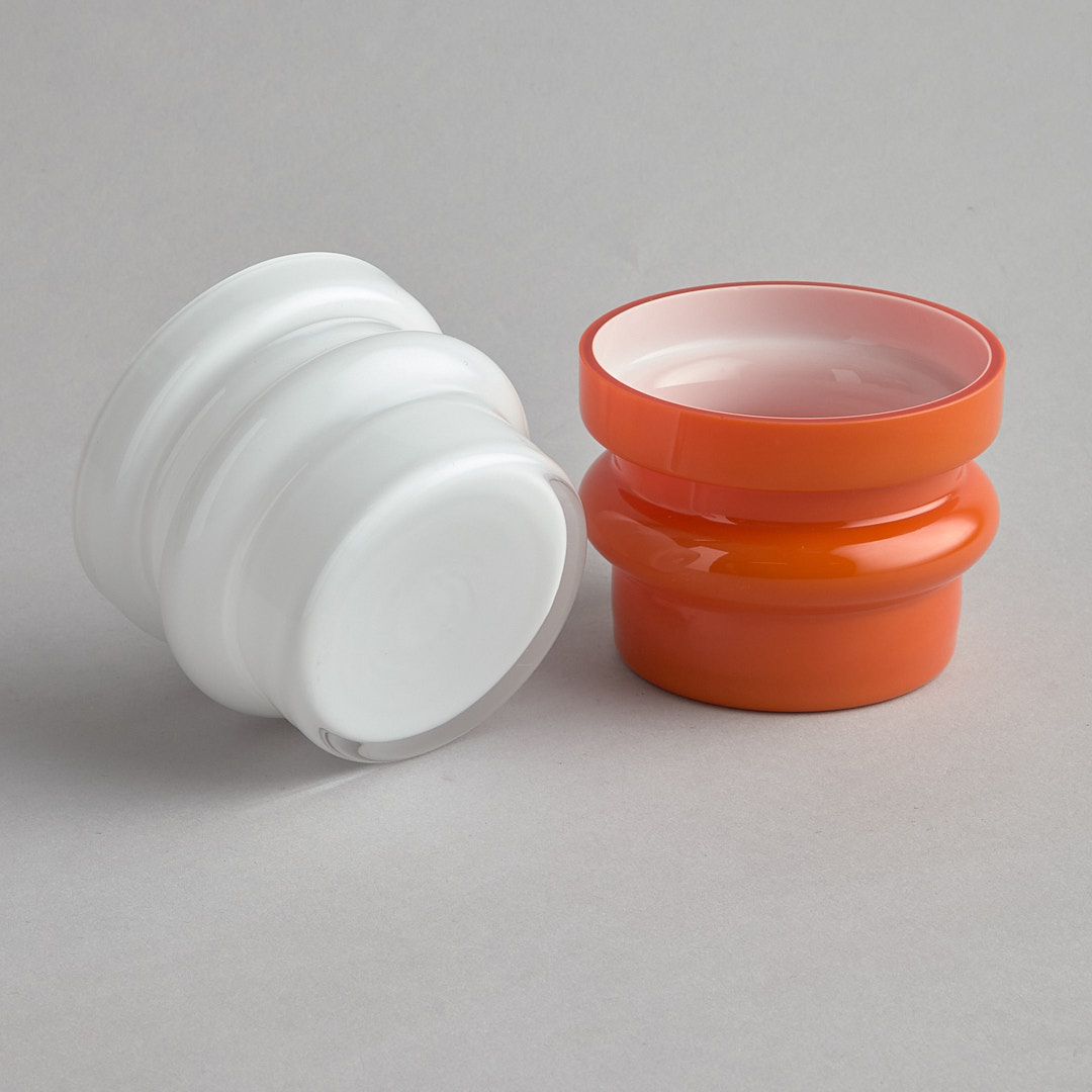 P O Ström Alsterfors Opalglas 2 st