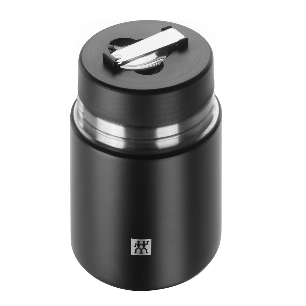 Thermo Mattermos med Sked 0,7 L Matt Svart