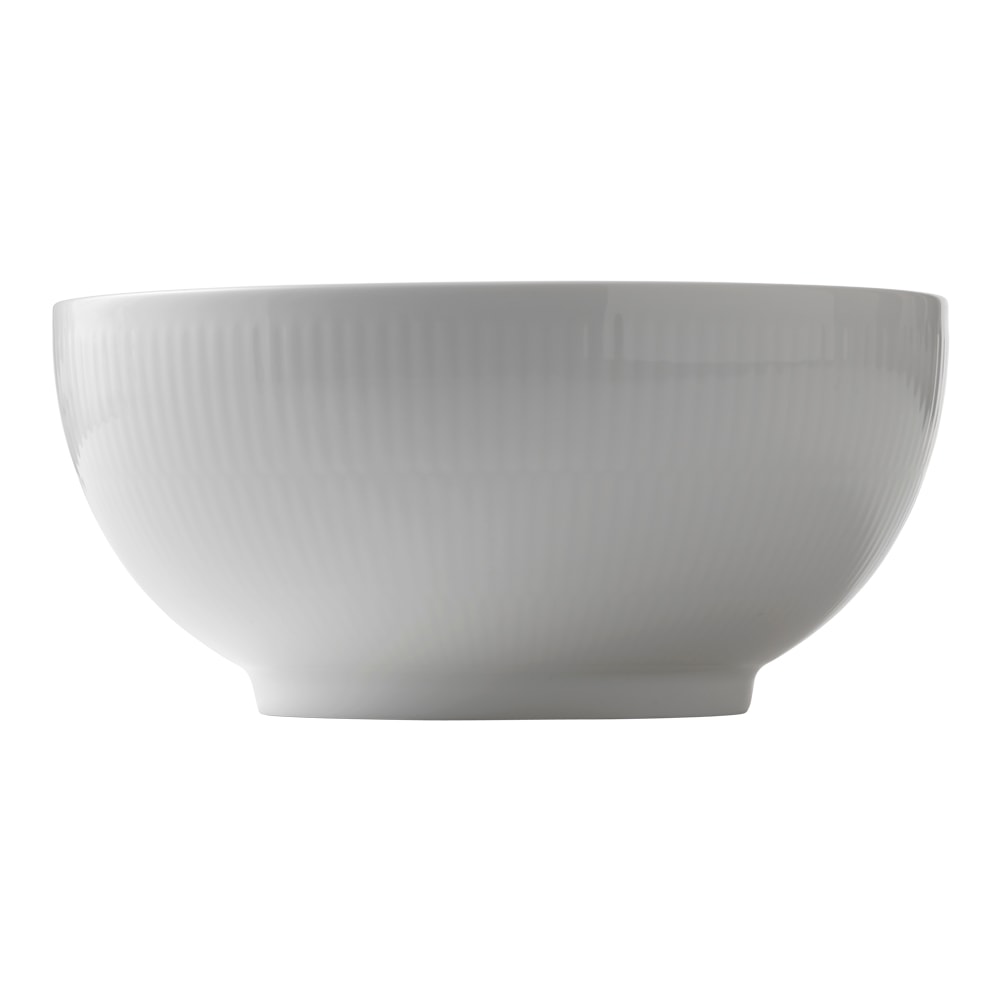 White Fluted Skål 1,8 L 21 cm