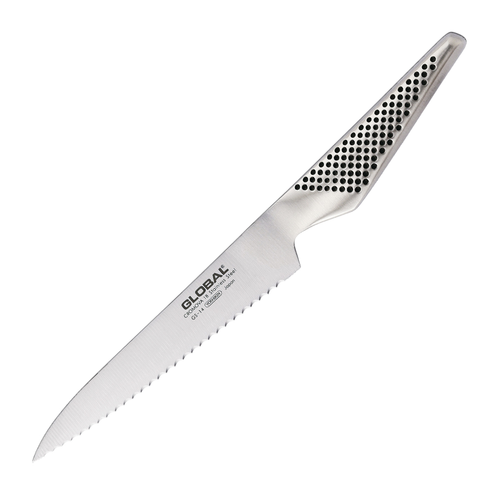 Global GS-14 Allkniv vågtandad 15 cm