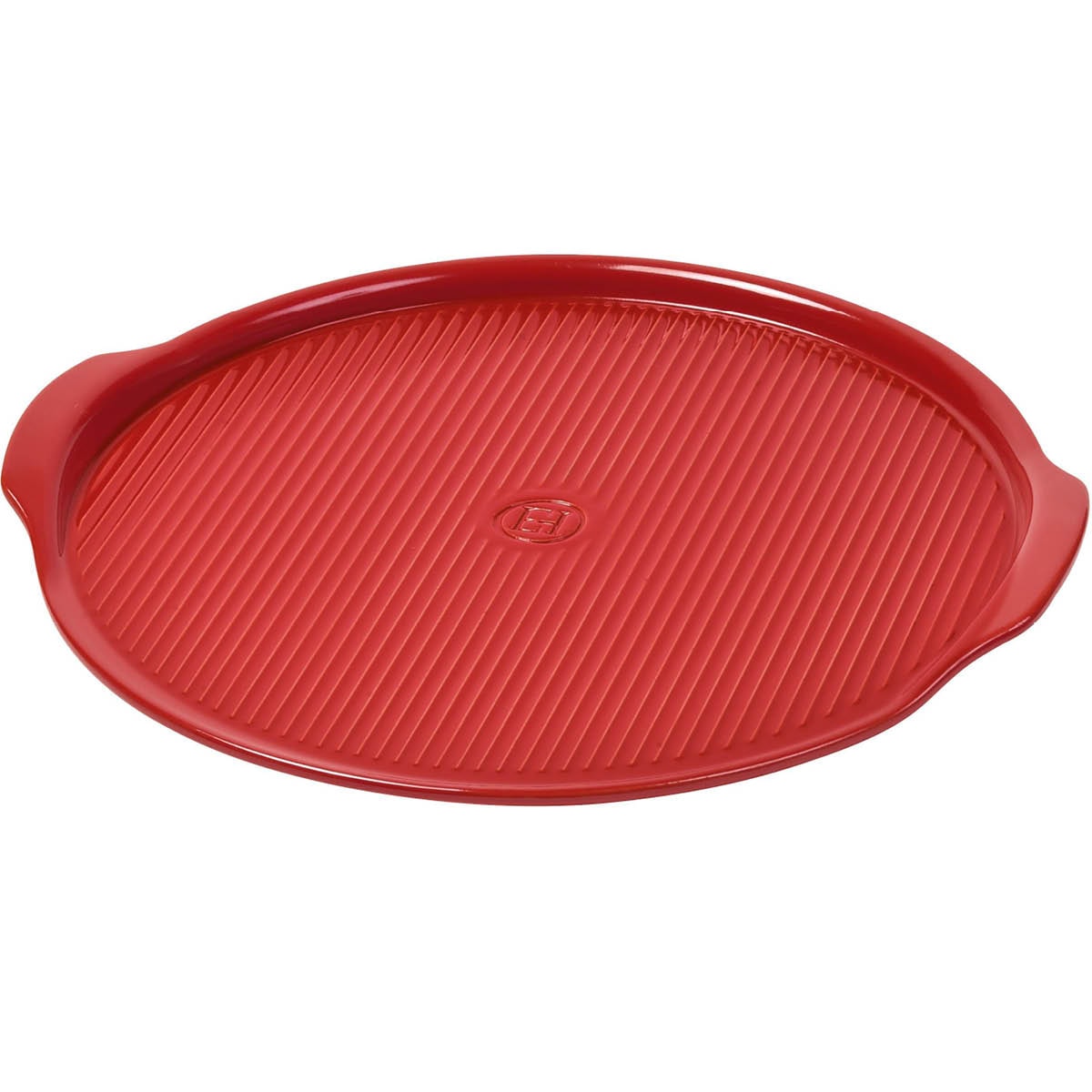 Pizzasten Räfflad D40 cm Röd