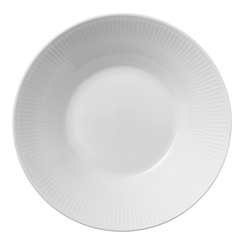 White Fluted Tallrik djup 24 cm