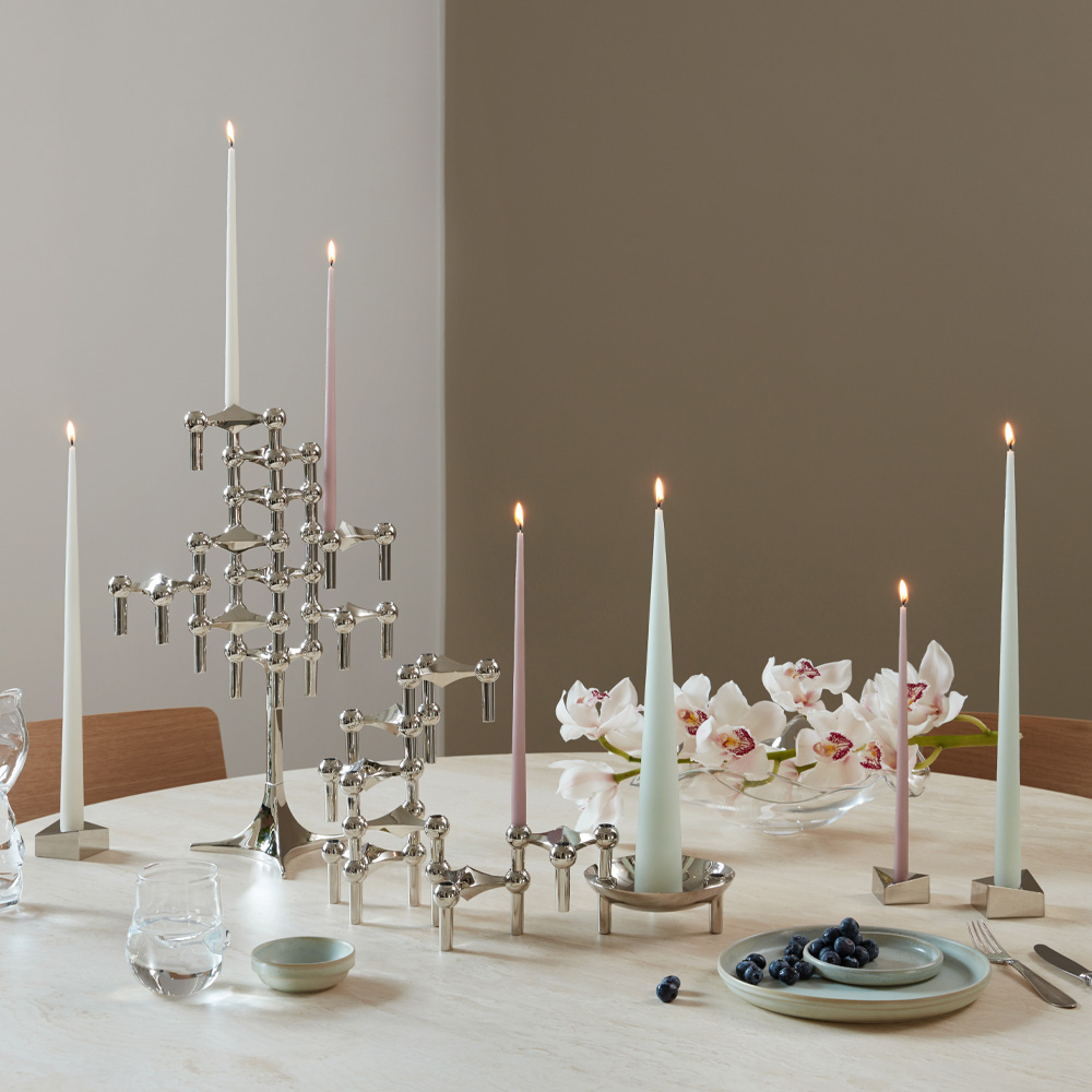 Stoff Nagel Ljusstake Krom