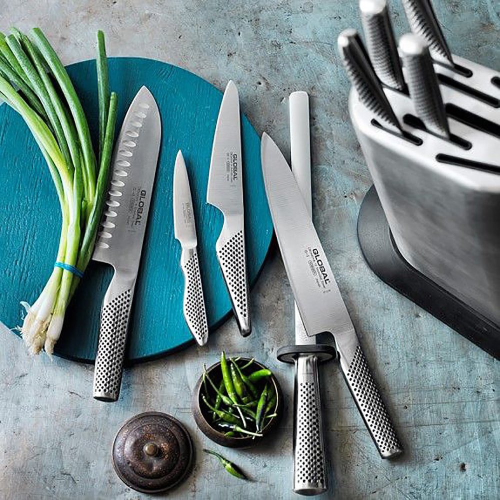 Global G-80 Santoku olivslipad 18 cm