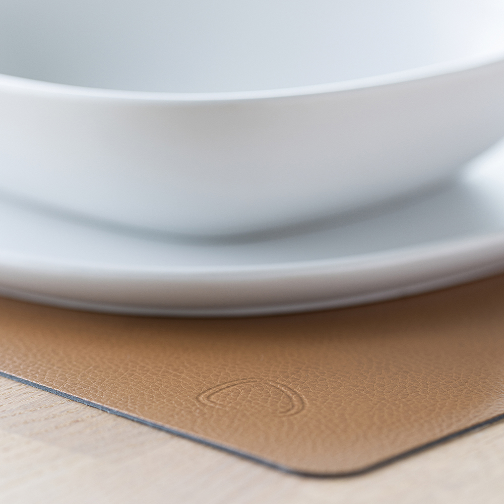 Leather Serene Rectangle Bordstablett 26x34 cm Nature