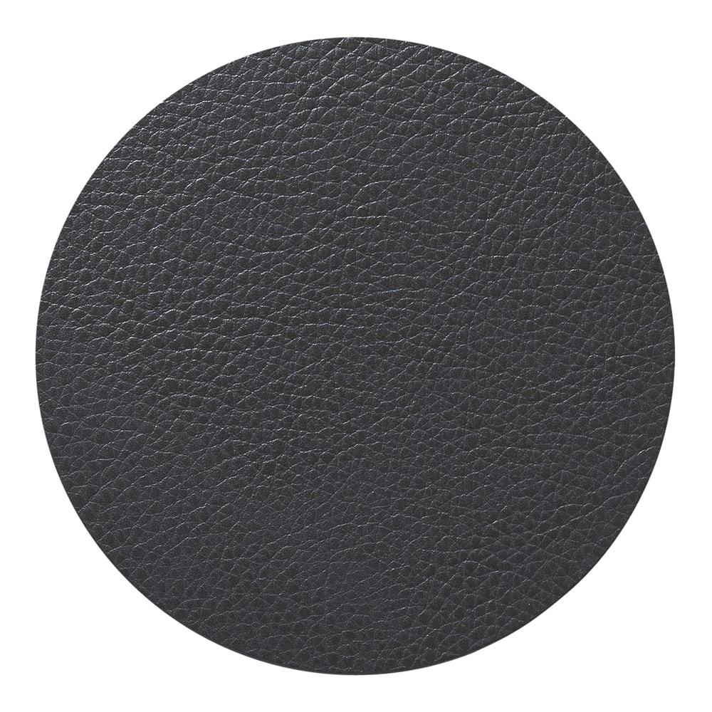Leather Serene Circle Glasunderlägg 10 cm Anthracite