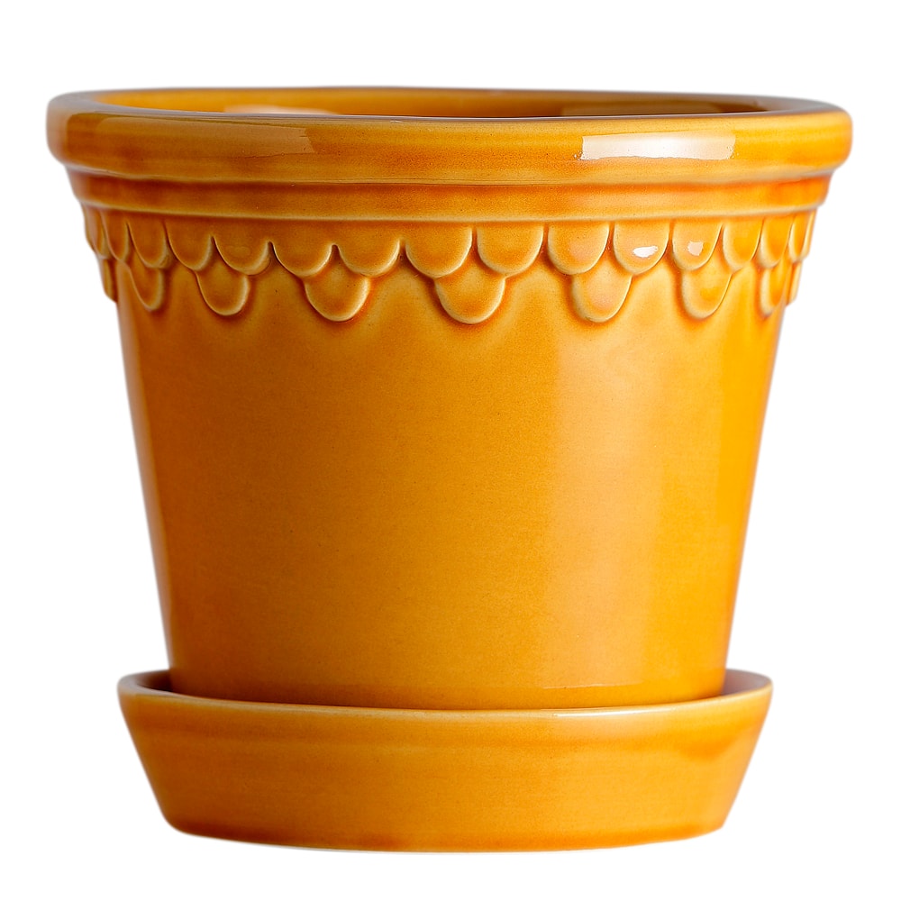 Köpenhavner Kruka/fat 12 cm Gul amber