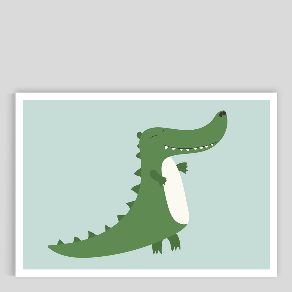 Poster Mini Print A5  Krokodil