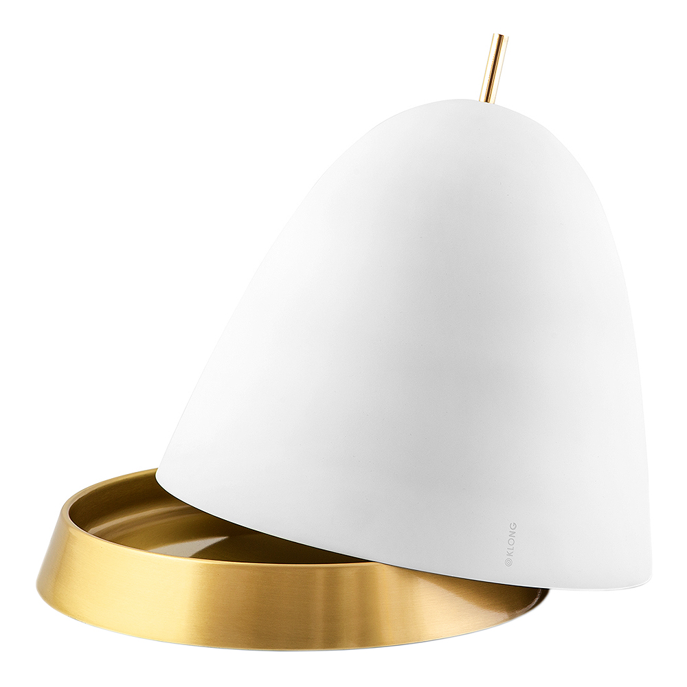 Gömma Kupa/Fat 34 cm Vit/Mässing