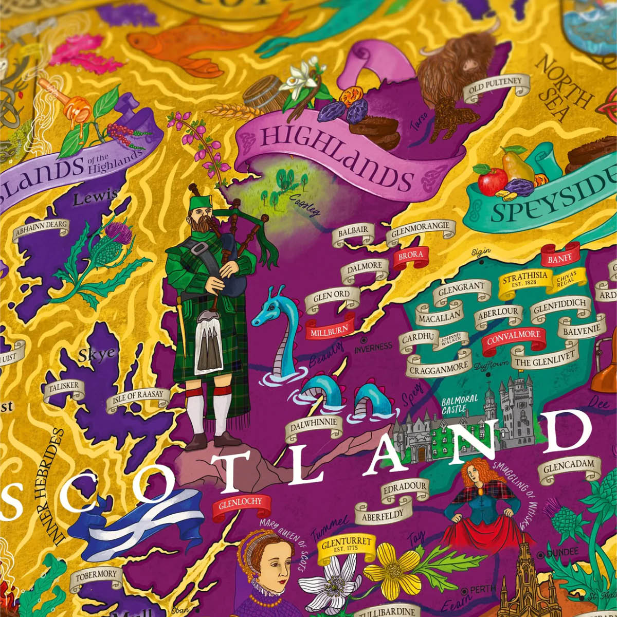 Whisky Pussel - Skotland 1000 bitar Lila