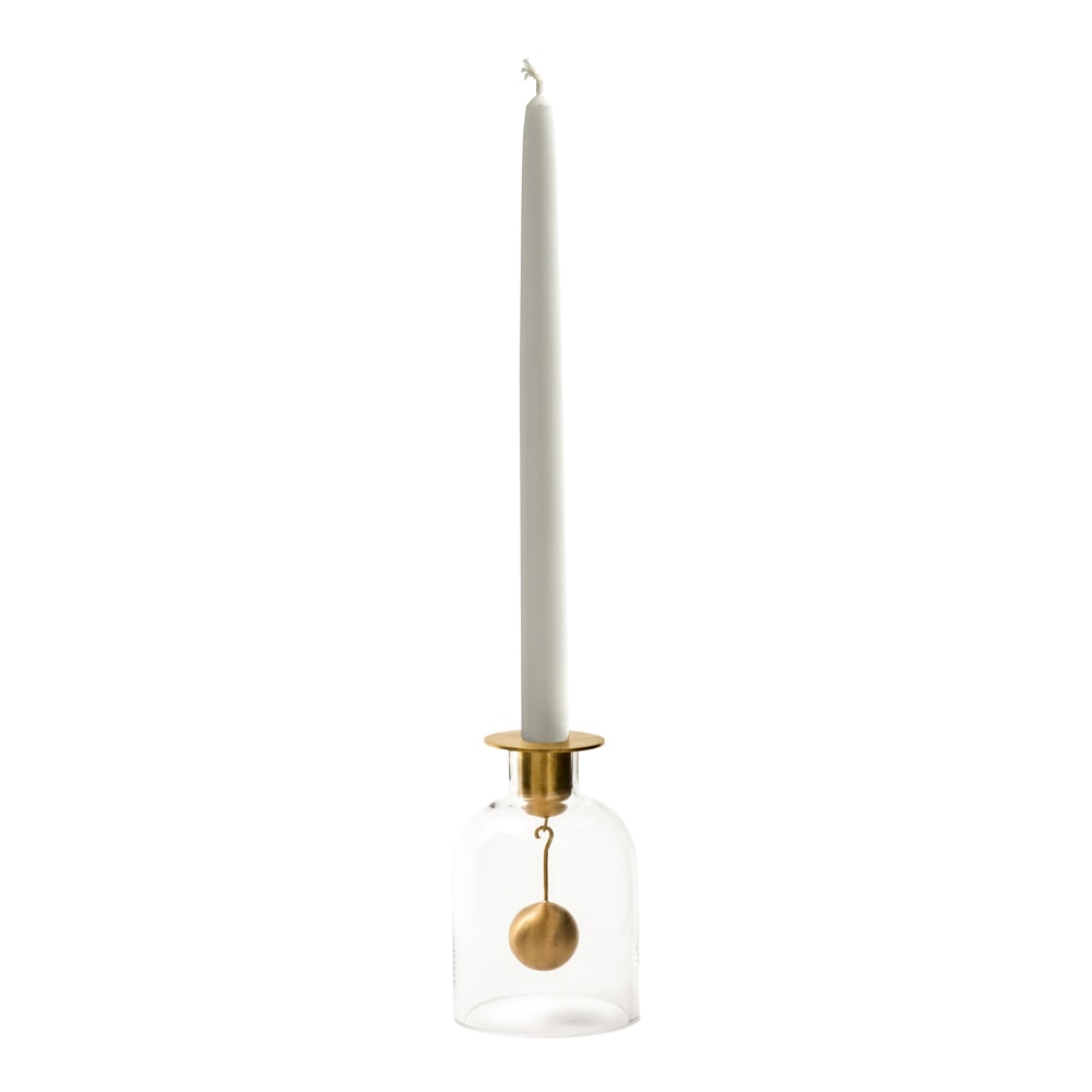 Bell Ljusstake Mässing/glas 12 cm