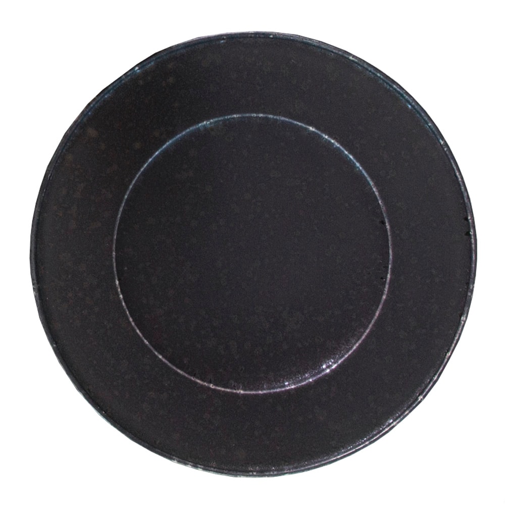Black Satin Assiette 23 cm Svart
