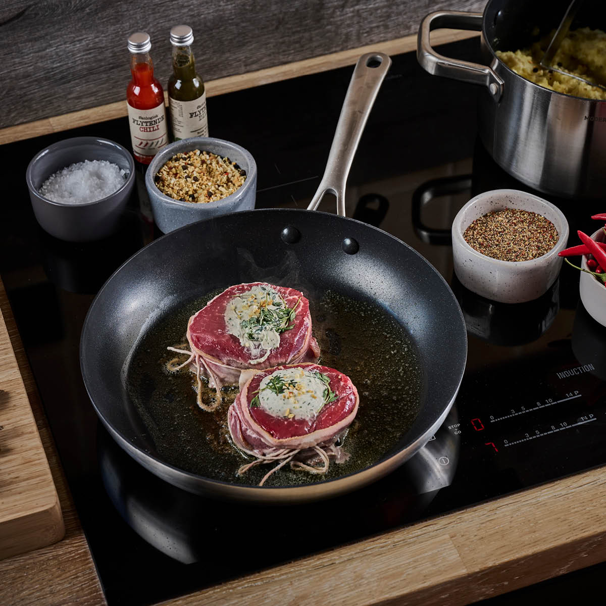 Rix Pro Stekpanna 2 Delar Stål