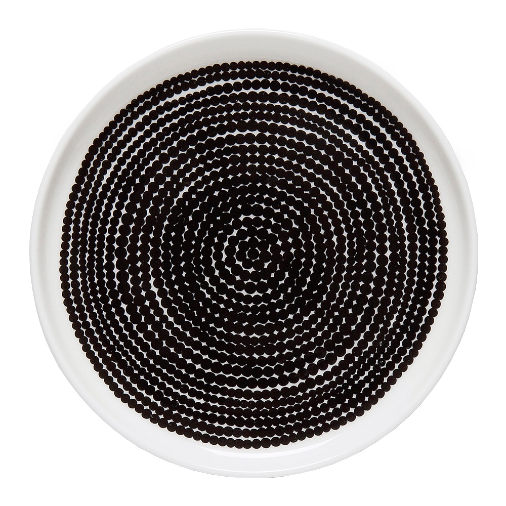 Räsymatto Tallrik Svart liten prick 13,5 cm
