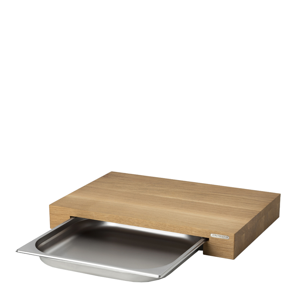 Continenta Skärbräda med låda 48x32,5 cm Ek