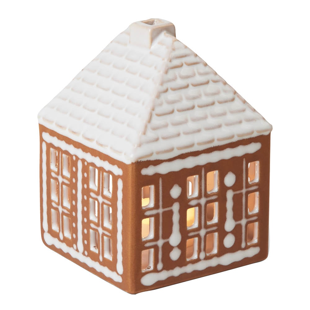 Pepparkakshus Ljuslykta Small Brun