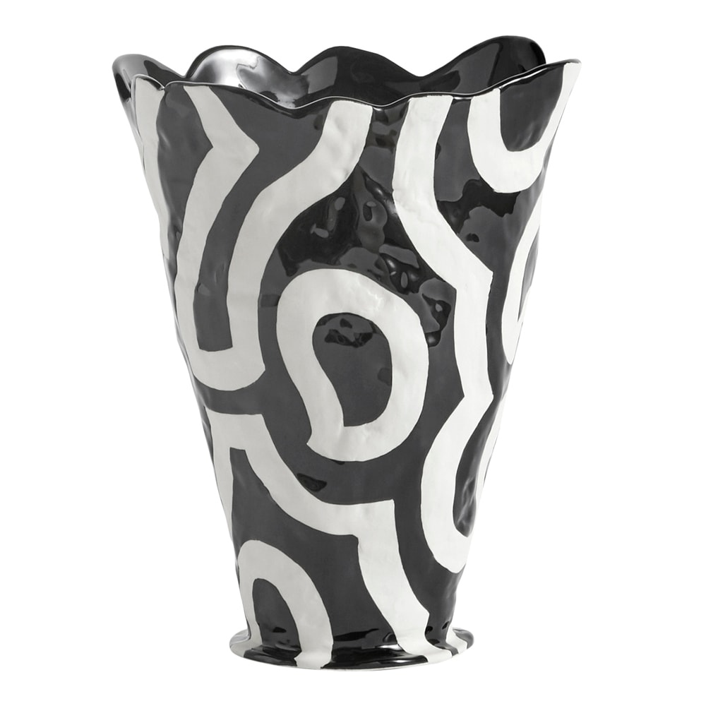 Shadow Vas 19,5x25 cm Svart/Vit