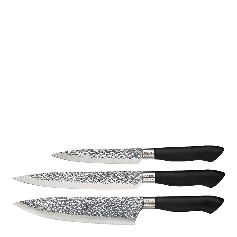 Akira Knivset 3 delar Svart