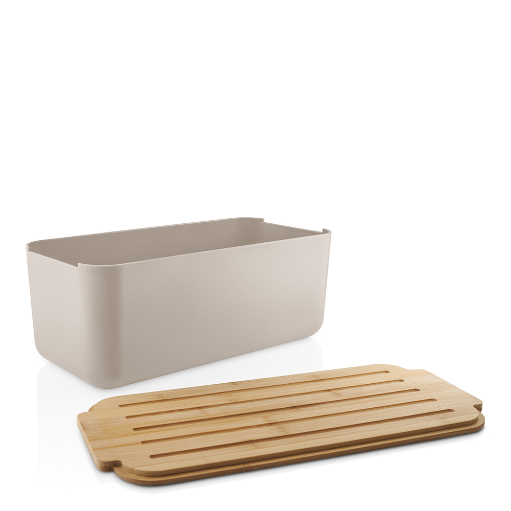 Brödlåda med trälock Beige