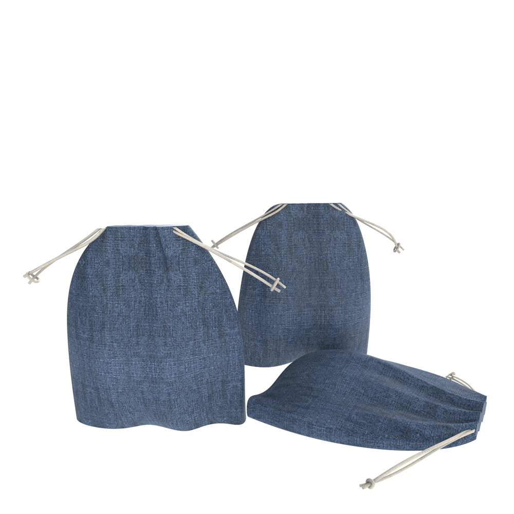 Frukt & Gröntpåse 3-pack Denimprint