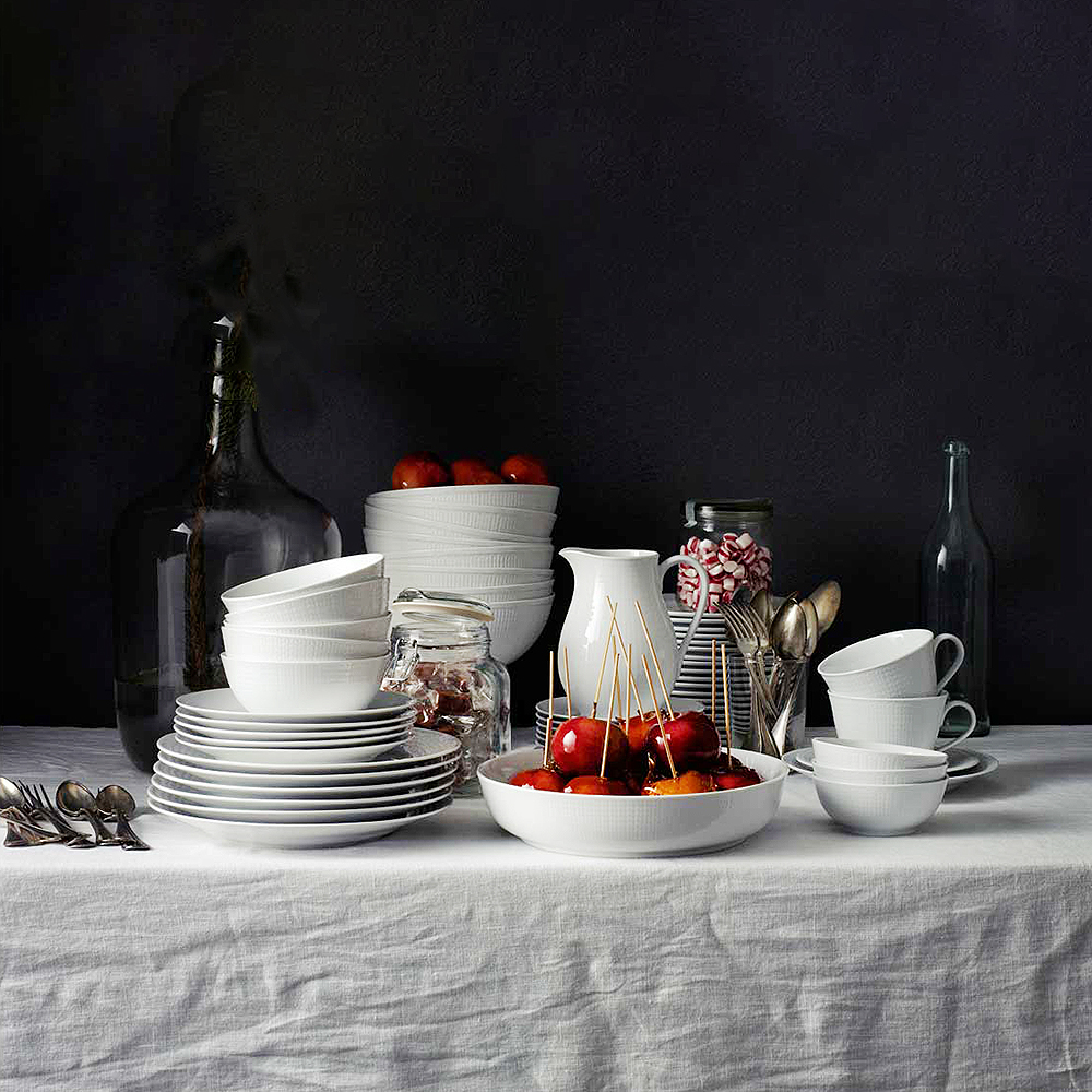 Swedish Grace Fat oval 32 cm Snö
