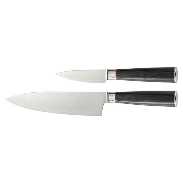 Azuma Damascus Knivset Kockkniv och Skalkniv
