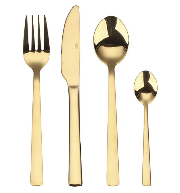 Raw Bestickset 16 delar Guld