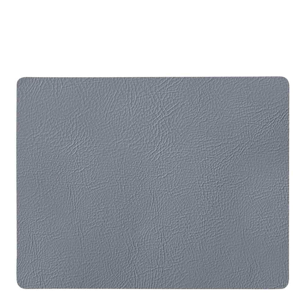 Quadro Bordstablett Återvunnet Läder 43x35 cm Grå