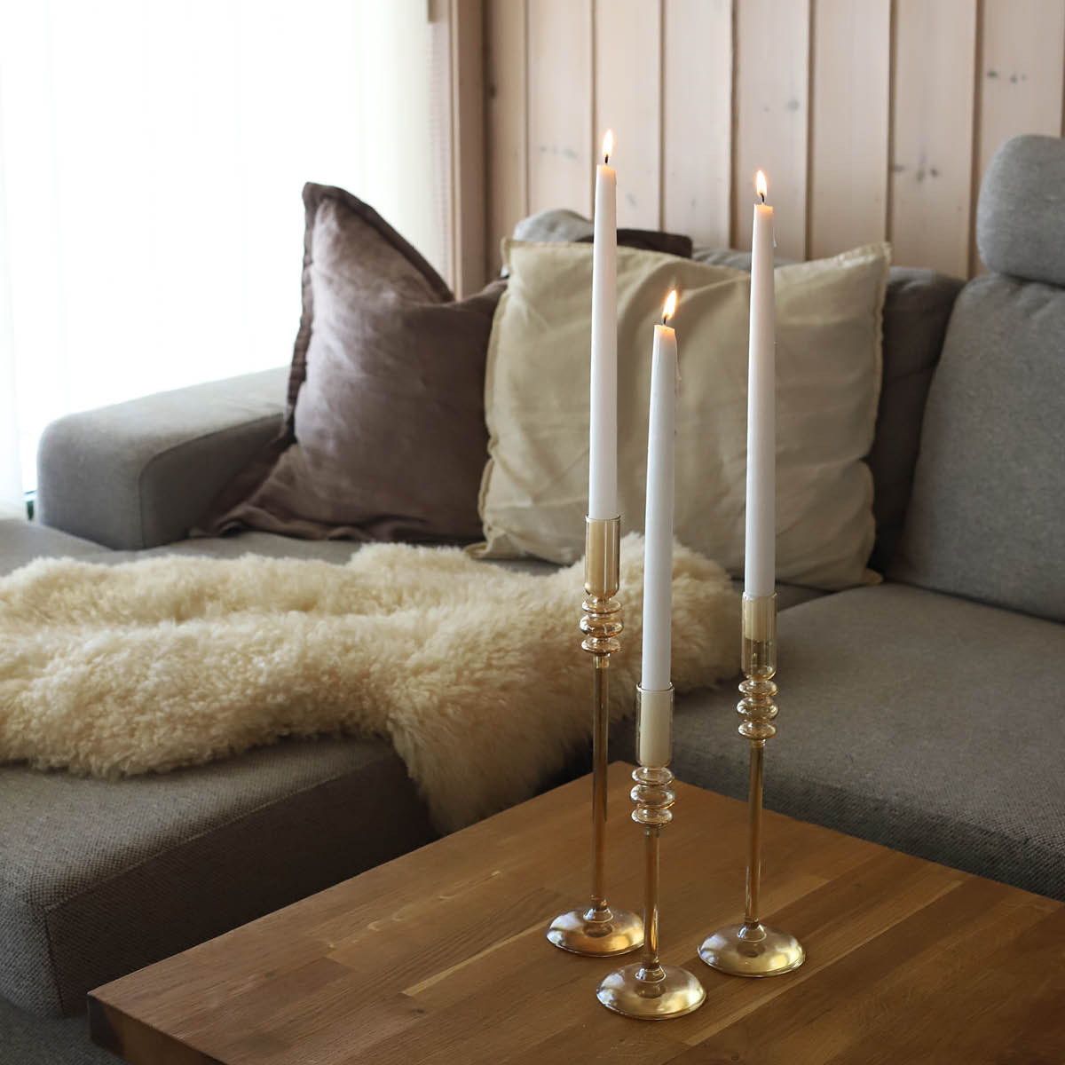 Ornate Ljusstake H35 cm champagne Luster